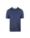 Eleventy Layered Cotton T-shirt In Blue
