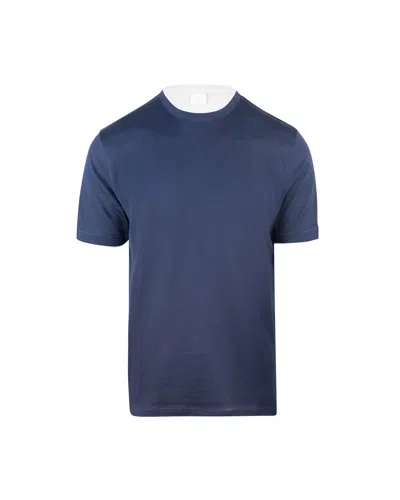 Eleventy T Shirt Girocollo Blu In Blue
