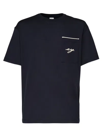 ELEVENTY T-SHIRT WITH EMBROIDERY