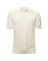 Eleventy Cotton Bowling Collar Polo In Neutral