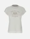 Eleventy White Cotton Lyocell Logo T Shirt