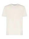 Eleventy Sand Cotton Crew Neck T-shirt In White