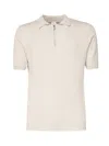 Eleventy Zip Collar Polo Textured Fabric In Beige