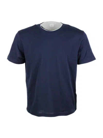 Eleventy T-shirts And Polos In Blu - Grigio Chiaro