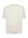 Eleventy Sand Cotton Crew Neck T-shirt In Gray