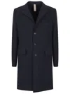 Eleventy Tailored Coat With Flap Pockets And Notch Lapel In Black