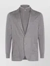 Eleventy Tailored Jacket With Notched Lapel And Pockets In Gray