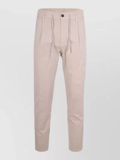 Eleventy Tailored Trousers Pant Back Pockets Belt Loops In Orange