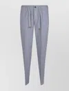 Eleventy Tailored Trousers With Drawstring Waist And Tapered Leg In Gray