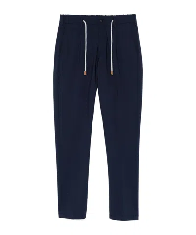 Eleventy Tapered Trousers In Blue