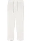 Eleventy Drawstring Waist Pants In White