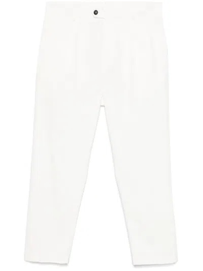 Eleventy Tapered Chino Trousers In Weiss
