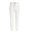 Eleventy White Pants With Elastic Drawstring Waist And Tapered Leg In Cotton Blend Stretch Woman In White