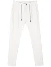 Eleventy Relaxed Fit Trousers Drawstring Waistband In White