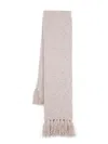 Eleventy Tassel-detail Scarf In Neutrals