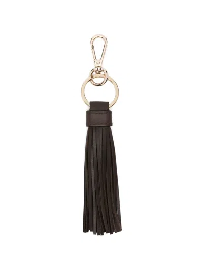 Eleventy Tassel Leather Keyring In Brown