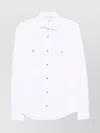 Eleventy Mens Light Gray Texas Flap-pocket Cotton Shirt