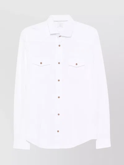 ELEVENTY TEXAS FRENCH COLLAR COTTON SHIRT