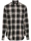 Eleventy Lapel Long Sleeve Shirt In Grey