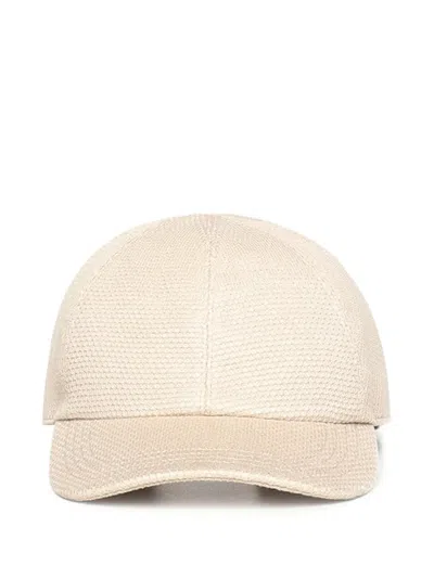 Eleventy Textured Baseball Cap In Neutral