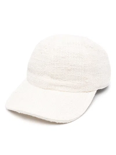 Eleventy Textured Beige Baseball Hat In Multi