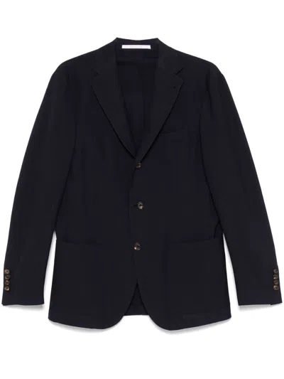 Eleventy Textured Blazer In Blue