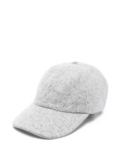 Eleventy Textured-finish Baseball Cap In Gray
