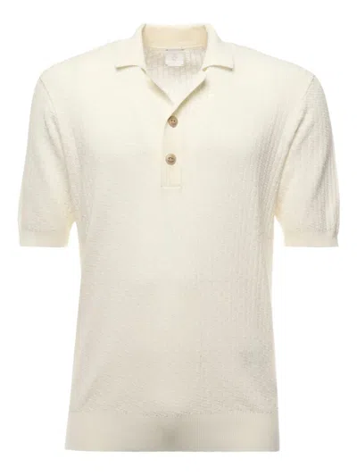 ELEVENTY TEXTURED WEAVE POLO SHIRT
