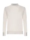 Eleventy Crew-neck Sweater In Sand, Grey