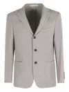 Eleventy Three-button Patch-pocket Blazer In Gray