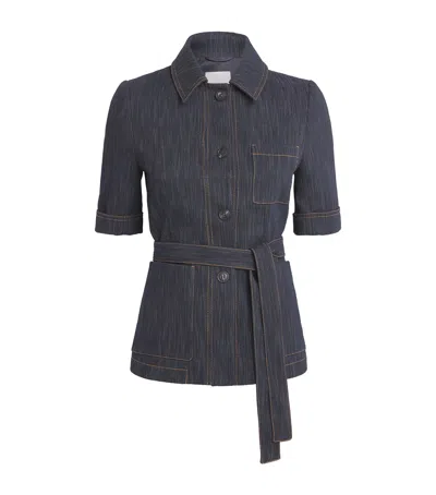 Eleventy Tie-waist Blouse In Blue