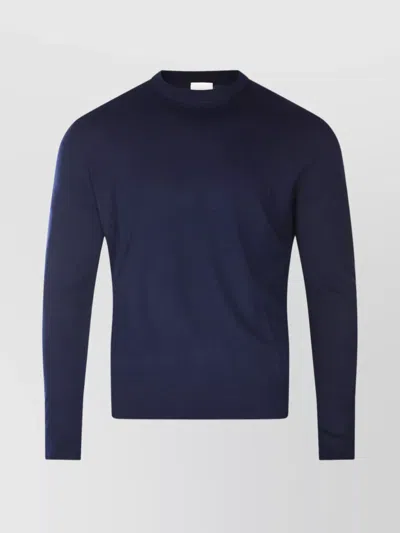ELEVENTY TIMELESS CREWNECK SWEATER WITH RIBBED DETAILS