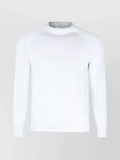 ELEVENTY TIMELESS CREWNECK SWEATER WITH RIBBED DETAILS