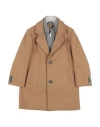Eleventy Toddler Boy Coat Camel Size 5 Virgin Wool, Polyamide, Wool, Cotton In Brown