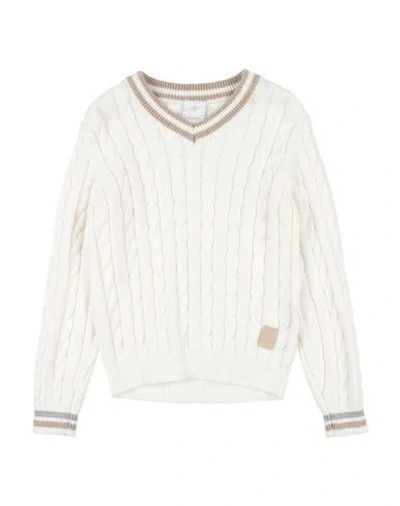 Eleventy Babies'  Toddler Boy Sweater Ivory Size 6 Cotton In White