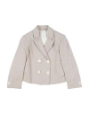 Eleventy Toddler Girl Blazer Beige Size 6 Viscose, Cotton, Polyamide, Polyester, Elastane In Beige