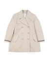 Eleventy Toddler Girl Overcoat & Trench Coat Beige Size 6 Cotton, Polyurethane, Cupro In Beige