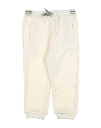 Eleventy Babies'  Toddler Girl Pants Ivory Size 6 Cotton, Cashmere In Neutral