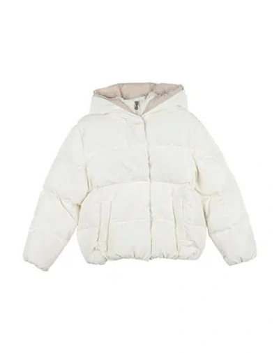 Eleventy Babies'  Toddler Girl Puffer Ivory Size 6 Polyester, Polyamide In Neutral