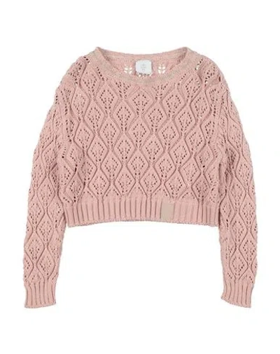 Eleventy Babies'  Toddler Girl Sweater Blush Size 6 Cotton In Pink