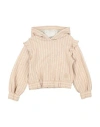 Eleventy Toddler Girl Sweatshirt Beige Size 6 Cotton, Polyamide, Polyester In Beige