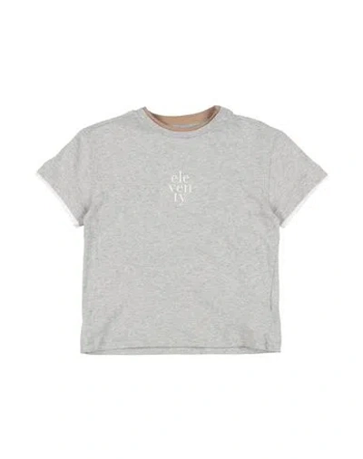Eleventy Babies'  Toddler Girl T-shirt Light Grey Size 6 Cotton