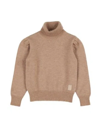 Eleventy Babies'  Toddler Girl Turtleneck Camel Size 6 Wool, Mohair Wool, Polyamide, Cashmere In Neutral