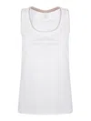 Eleventy Cotton Tank Top In White