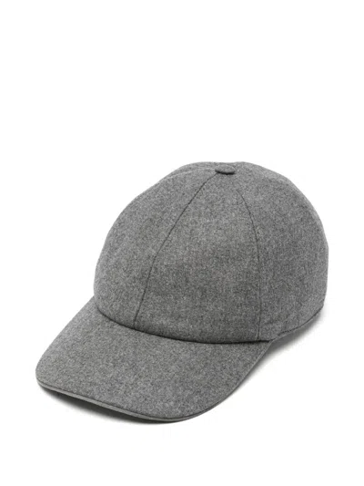 Eleventy Touch-strap Baseball Cap In Gray