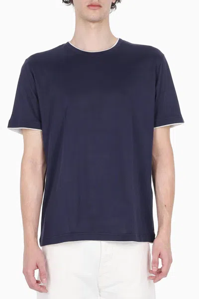 Eleventy Trendy Mini Shirt For Men In Blue