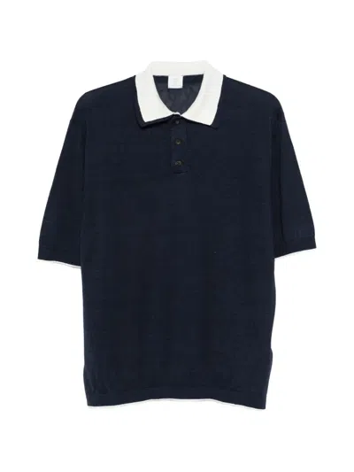 Eleventy Trim-collar Polo Shirt In Multi