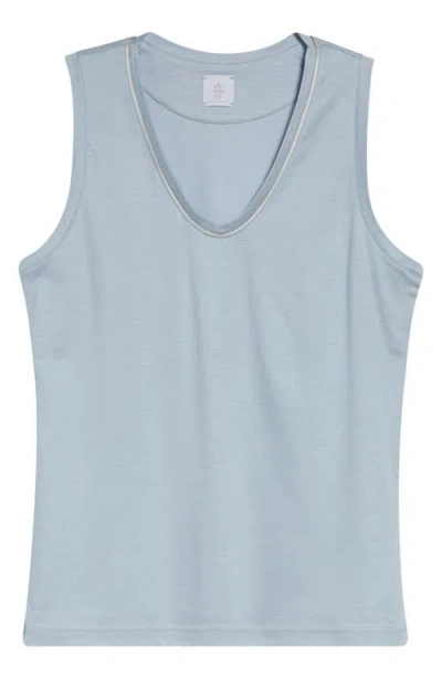 Eleventy Trimmed Tank In Blue