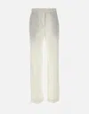 Eleventy White Cotton Lycra Stretch Trousers