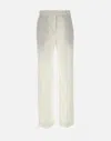 Eleventy White Cotton Lycra Stretch Trousers In Neutral